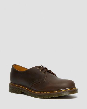 Zapatos Oxford Dr Martens 1461 Crazy Horse Cuero Mujer Marrom | MX 446OKI